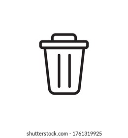 Ilustración de vectores de iconos de basura en diseño plano a la moda