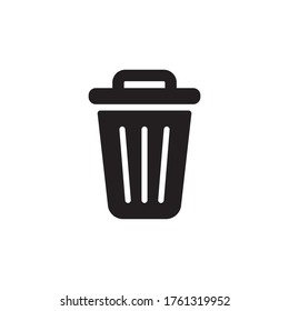 Trash Icon Vector Illustration in Trendy Flat Design