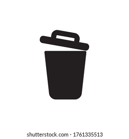 Ilustración de vectores de iconos de basura en diseño plano a la moda