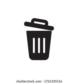 Ilustración de vectores de iconos de basura en diseño plano a la moda