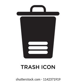 Trash icon vector isolated on white background for your web and mobile app design, Trash logo concept