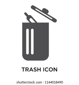 Trash icon vector isolated on white background for your web and mobile app design, Trash logo concept