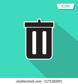 Trash icon vector isolated on white background.