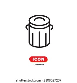 vector de icono de basura aislado en fondo blanco.