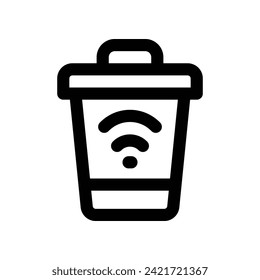 trash icon. vector line icon for your website, mobile, presentation, and logo design.