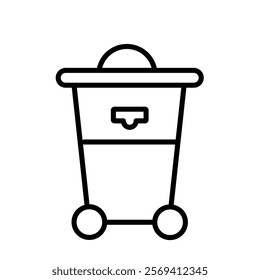 Trash icon Vector logo outline