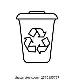 Trash icon Vector logo set flat