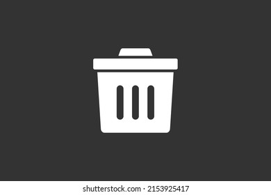 trash icon vector modern style.