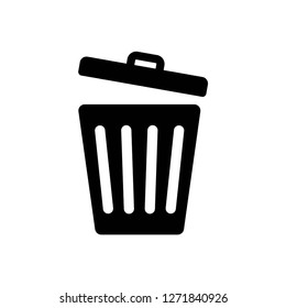 trash icon vector, on white background editable eps10