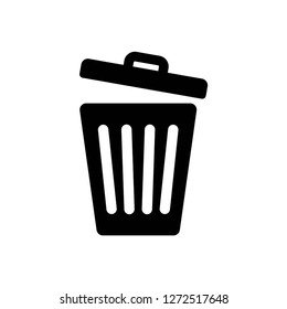 Trash Icon, Vector On White Background Editable Eps10