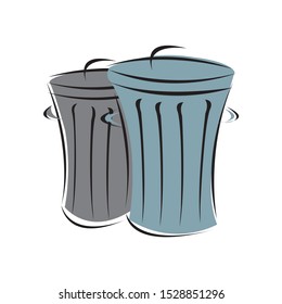 trash icon, vector on white background editable eps10