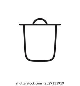 Trash icon Vector set outline