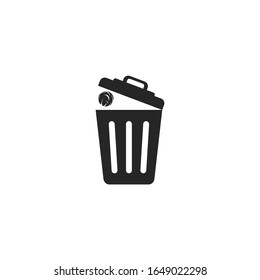 signo vectorial de icono basura aislado para diseño gráfico y web. color de plantilla de símbolo de basura editable en fondo blanco.