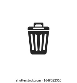 Trash Icon Vektorillustration Zeichen einzeln für Grafik und Web Design. Abfallsymbol Vorlagenfarbe bearbeitet auf weißem Hintergrund.