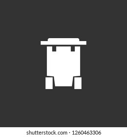 trash icon vector. trash sign on black background. trash icon for web and app