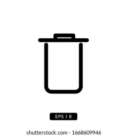 Trash Icon Vector - Sign or Symbol