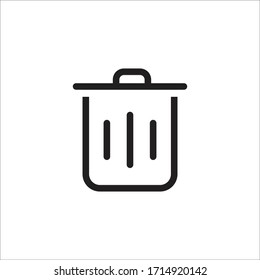 trash icon vector sign symbol isolated