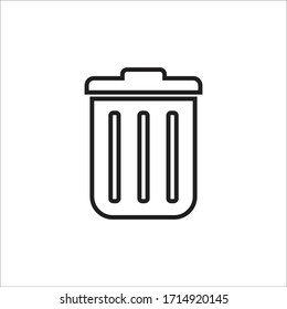 trash icon vector sign symbol isolated