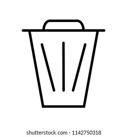 Trash icon vector icon. Simple element illustration. Trash symbol design. Can be used for web and mobile.