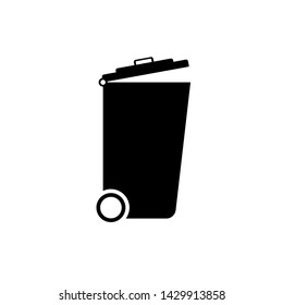 Trash icon vector symbol garbage. Bin icon on white background. Vector illustration.