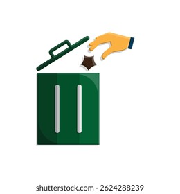 trash icon. vector throw away trash. recycling symbol. sustainability. reuse web icon, eco-friendly, used goods, green energy. simple 3d design style