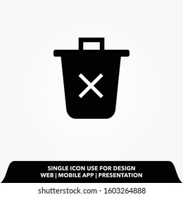 Trash icon vector. Trendy flat trash icon from kitchen collection isolated on white background. Vector illustration can be used for web and mobile graphic design, logo, eps10