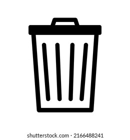 Trash Icon Vector for UI Web and Application interface in isolated white background