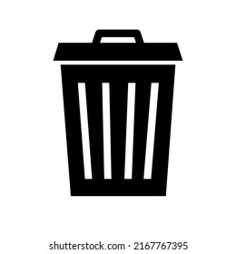 Trash Icon Vector for UI Web and Application interface in isolated white background
