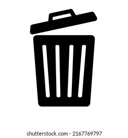 Trash Icon Vector for UI Web and Application interface in isolated white background