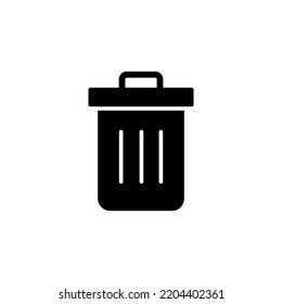 Trash icon vector for web and mobile app. trash can icon. delete sign and symbol.