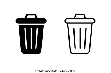 Trash icon vector for web and mobile app. trash can icon. delete sign and symbol.