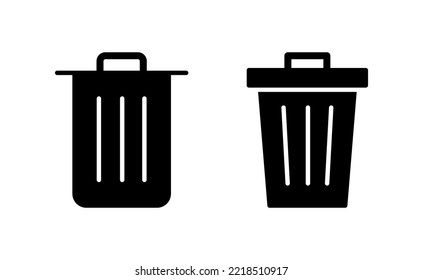Trash icon vector for web and mobile app. trash can icon. delete sign and symbol.