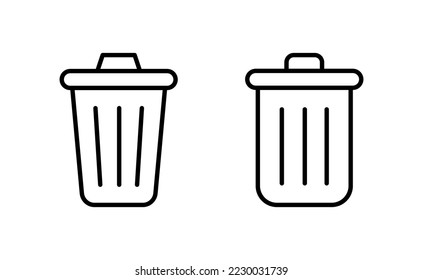 Trash icon vector for web and mobile app. trash can icon. delete sign and symbol.
