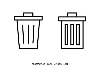 Trash-Icon-Vektorgrafik für Web- und Mobile-App. Müll kann Symbol werden. Zeichen und Symbol löschen.