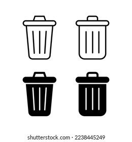 Trash icon vector for web and mobile app. trash can icon. delete sign and symbol.