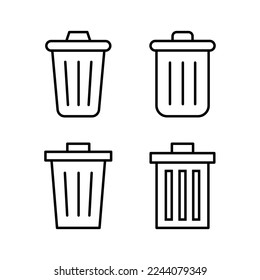 Trash icon vector for web and mobile app. trash can icon. delete sign and symbol.