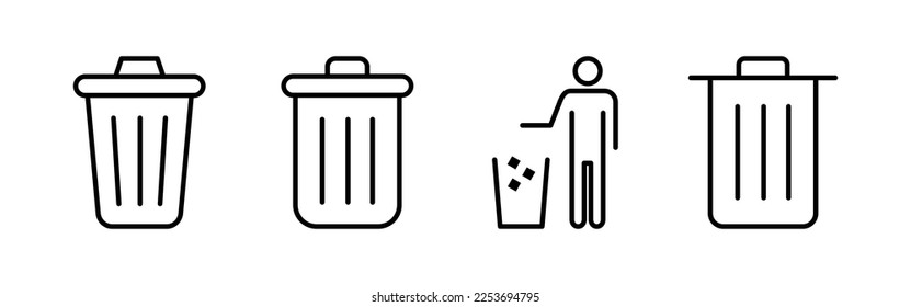 Trash icon vector for web and mobile app. trash can icon. delete sign and symbol.