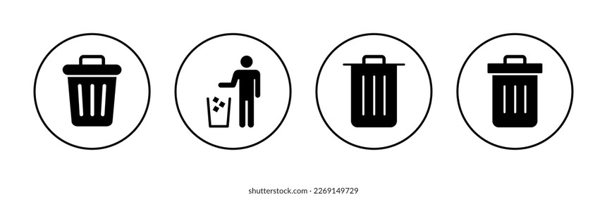 Trash icon vector for web and mobile app. trash can icon. delete sign and symbol.