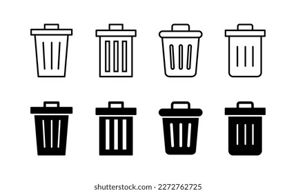 Trash icon vector for web and mobile app. trash can icon. delete sign and symbol.