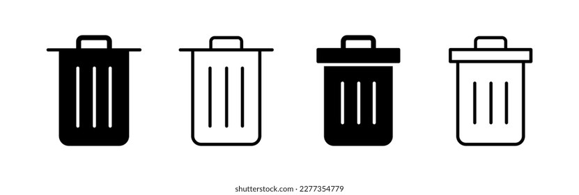 Trash icon vector for web and mobile app. trash can icon. delete sign and symbol.