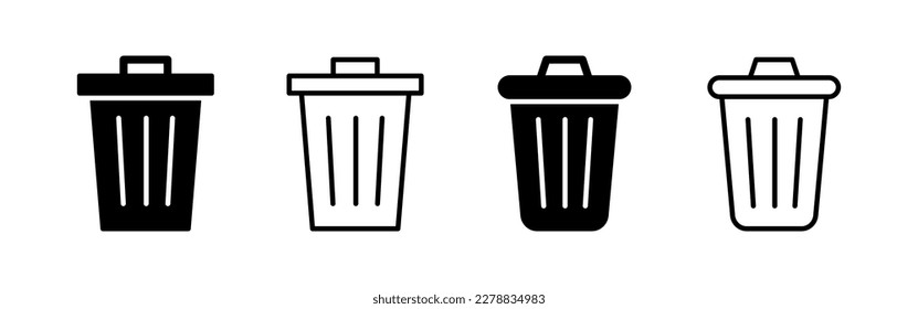Trash icon vector for web and mobile app. trash can icon. delete sign and symbol.