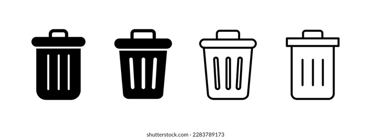 Trash icon vector for web and mobile app. trash can icon. delete sign and symbol.