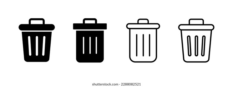 Trash icon vector for web and mobile app. trash can icon. delete sign and symbol.