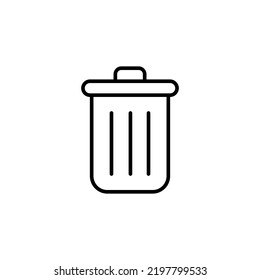 Trash icon for web and mobile app. trash can icon. delete sign and symbol.