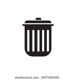 trash icon in white background.