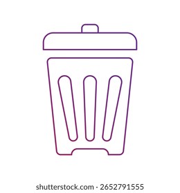 ícone de lixo com fundo branco vetor ilustração stock