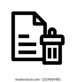 trash icon for your website design, logo, app, UI.
