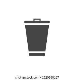 trash icons and recycle signsVector icon template color editable.trash and recycle sign isolated on white background.