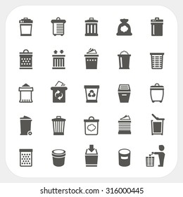 Trash icons set