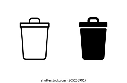 Trash icons set. trash can icon. delete sign and symbol.